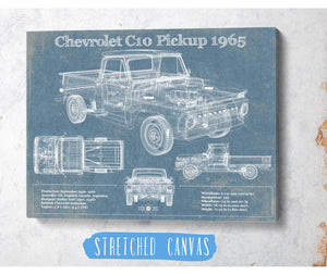 Cutler West 1965 Chevrolet C10 Pickup Vintage Blueprint Auto Print