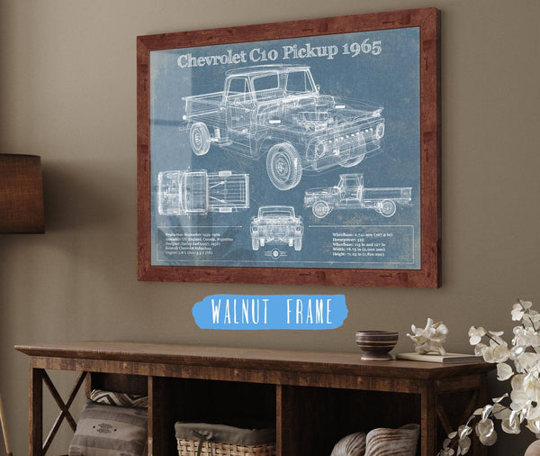 Cutler West 1965 Chevrolet C10 Pickup Vintage Blueprint Auto Print