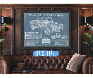 Cutler West 1965 Chevrolet C10 Pickup Vintage Blueprint Auto Print