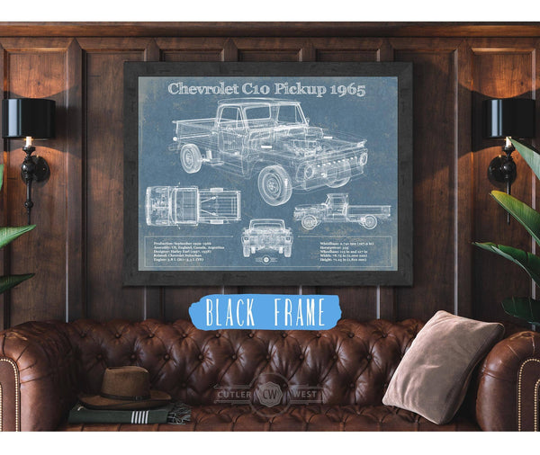 Cutler West 1965 Chevrolet C10 Pickup Vintage Blueprint Auto Print
