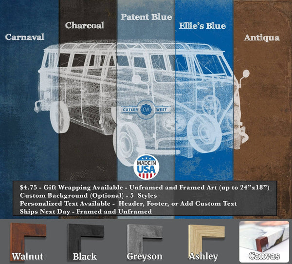 Cutler West 1965 Chevrolet C10 Pickup Vintage Blueprint Auto Print