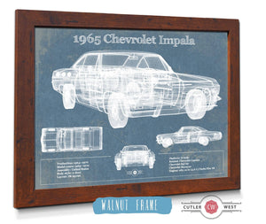 Cutler West 1965 Chevrolet Impala Blueprint Vintage Auto Print