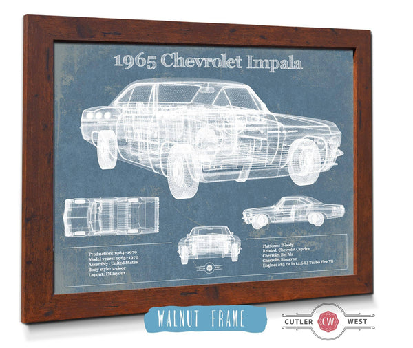 Cutler West 1965 Chevrolet Impala Blueprint Vintage Auto Print