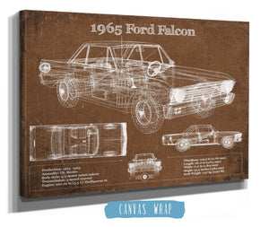 Cutler West 1965 Ford Falcon Blueprint Vintage Auto Print