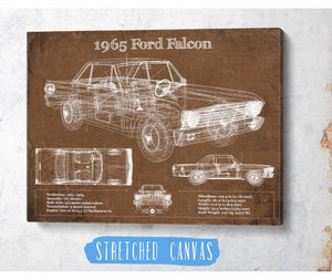Cutler West 1965 Ford Falcon Blueprint Vintage Auto Print