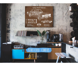 Cutler West 1965 Ford Falcon Blueprint Vintage Auto Print