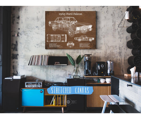 Cutler West 1965 Ford Falcon Blueprint Vintage Auto Print