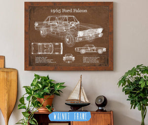 Cutler West 1965 Ford Falcon Blueprint Vintage Auto Print