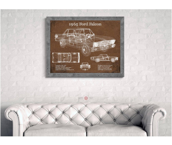 Cutler West 1965 Ford Falcon Blueprint Vintage Auto Print