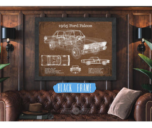 Cutler West 1965 Ford Falcon Blueprint Vintage Auto Print