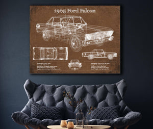 Cutler West 1965 Ford Falcon Blueprint Vintage Auto Print