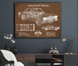 Cutler West 1965 Ford Falcon Blueprint Vintage Auto Print