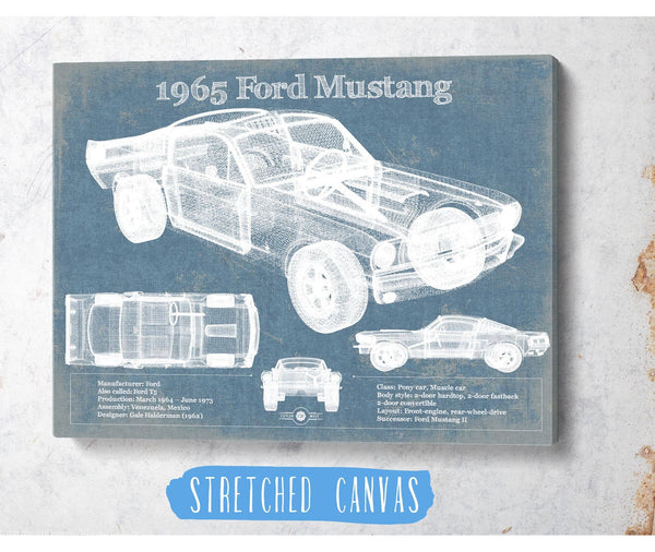 Cutler West 1965 Ford Mustang Fastback Original Blueprint Art