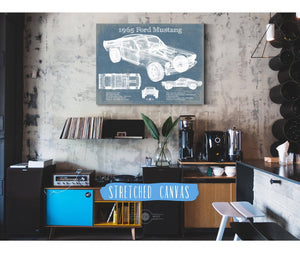 Cutler West 1965 Ford Mustang Fastback Original Blueprint Art