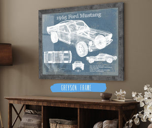 Cutler West 1965 Ford Mustang Fastback Original Blueprint Art