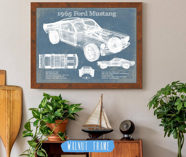 Cutler West 1965 Ford Mustang Fastback Original Blueprint Art