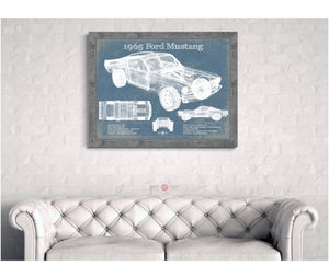 Cutler West 1965 Ford Mustang Fastback Original Blueprint Art