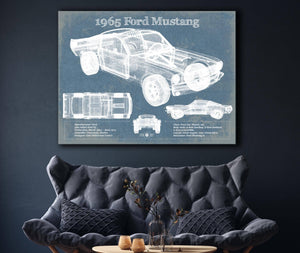 Cutler West 1965 Ford Mustang Fastback Original Blueprint Art