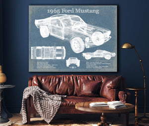 Cutler West 1965 Ford Mustang Fastback Original Blueprint Art