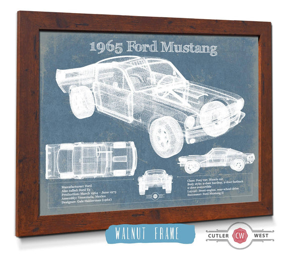 Cutler West 1965 Ford Mustang Fastback Original Blueprint Art