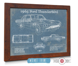 Cutler West 1965 Ford Thunderbird Blueprint Vintage Auto Print