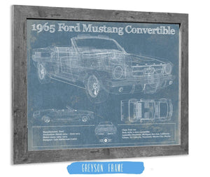 Cutler West 1965 Mustang Convertible Blueprint Vintage Auto Print