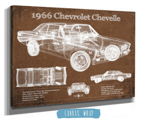 Cutler West 1966 Chevelle Chevelle (Malibu) SS-396 Hardtop Coupe Original Blueprint Art