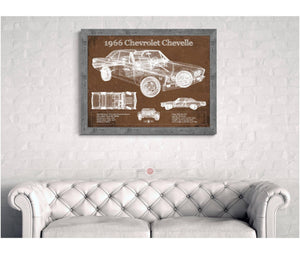 Cutler West 1966 Chevelle Chevelle (Malibu) SS-396 Hardtop Coupe Original Blueprint Art