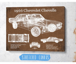 Cutler West 1966 Chevelle Chevelle (Malibu) SS-396 Hardtop Coupe Original Blueprint Art