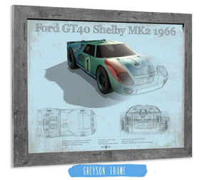 Cutler West 1966 Ford GT40 Shelby MK2 Sports Car Print