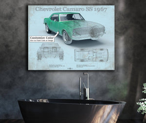 Cutler West 1967 Camaro SS 1967 Original Vintage Car Print