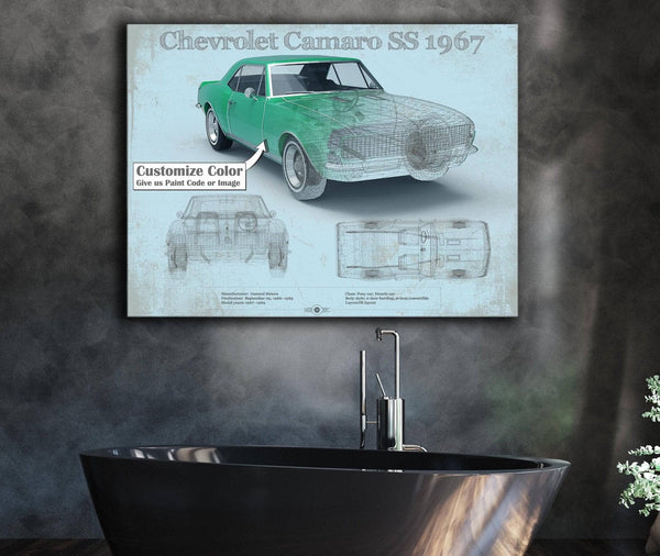 Cutler West 1967 Camaro SS 1967 Original Vintage Car Print