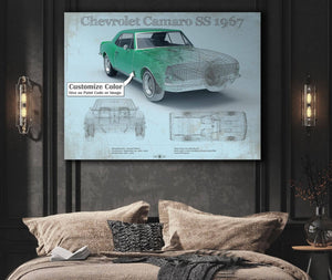 Cutler West 1967 Camaro SS 1967 Original Vintage Car Print