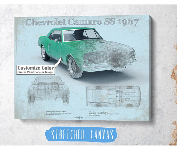 Cutler West 1967 Camaro SS 1967 Original Vintage Car Print