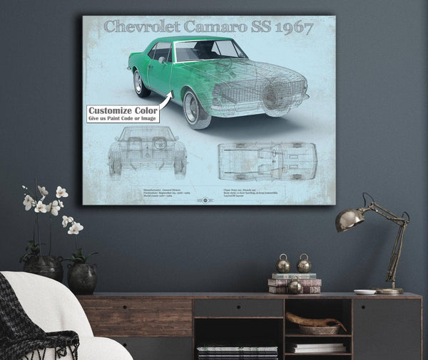 Cutler West 1967 Camaro SS 1967 Original Vintage Car Print