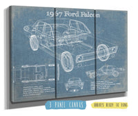Cutler West Ford Collection 60" x 40" / 3 Panel Canvas Wrap 1967 Ford Falcon Coupe Blueprint Vintage Auto Print 235353062