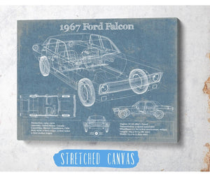 Cutler West 1967 Ford Falcon Coupe Blueprint Vintage Auto Print