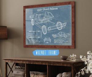Cutler West 1967 Ford Falcon Coupe Blueprint Vintage Auto Print