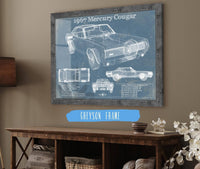 Cutler West 1967 Mercury Cougar Vintage Blueprint Auto Print