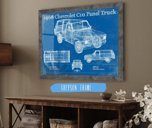 Cutler West 1968 Chevy C10 Pickup Panel Truck Vintage Blueprint