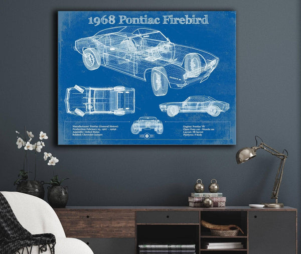 Cutler West 1968 Pontiac Firebird Vintage Auto Print