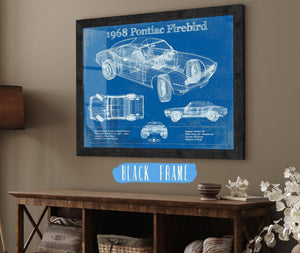 20" x 16" / Black Frame Cutler West 1968 Pontiac Firebird Vintage Auto Print