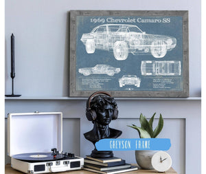 Cutler West 1969 Chevrolet Camaro SS Original Vintage Car Print