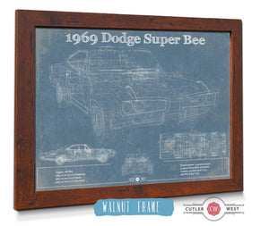 Cutler West 1969 Dodge Super Bee Blueprint Vintage Auto Print