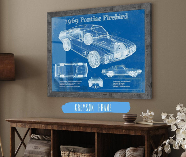 Cutler West 1969 Pontiac Firebird 400 Vintage Auto Print