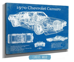 Cutler West 1970 Chevrolet Split Bumper Camaro Blueprint Vintage Auto Patent Print