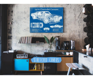 Cutler West 1970 Chevrolet Split Bumper Camaro Blueprint Vintage Auto Patent Print