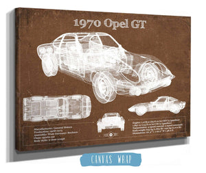 Cutler West 1970 Opel GT Original Vintage Car Print