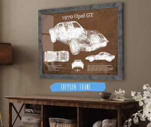 Cutler West 1970 Opel GT Original Vintage Car Print