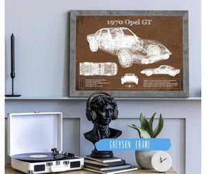 Cutler West 1970 Opel GT Original Vintage Car Print